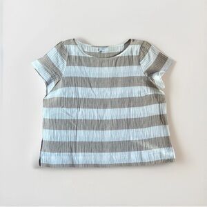 J.jill Cotton-gauze Cap-sleeve Top